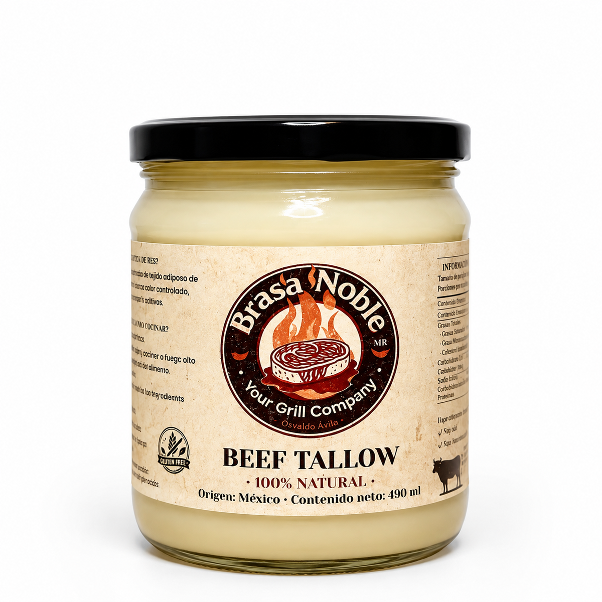Beef Tallow · Manteca de Res Brasa Noble